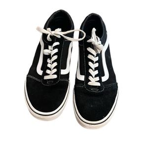 Vans Black Suede with White Stripe